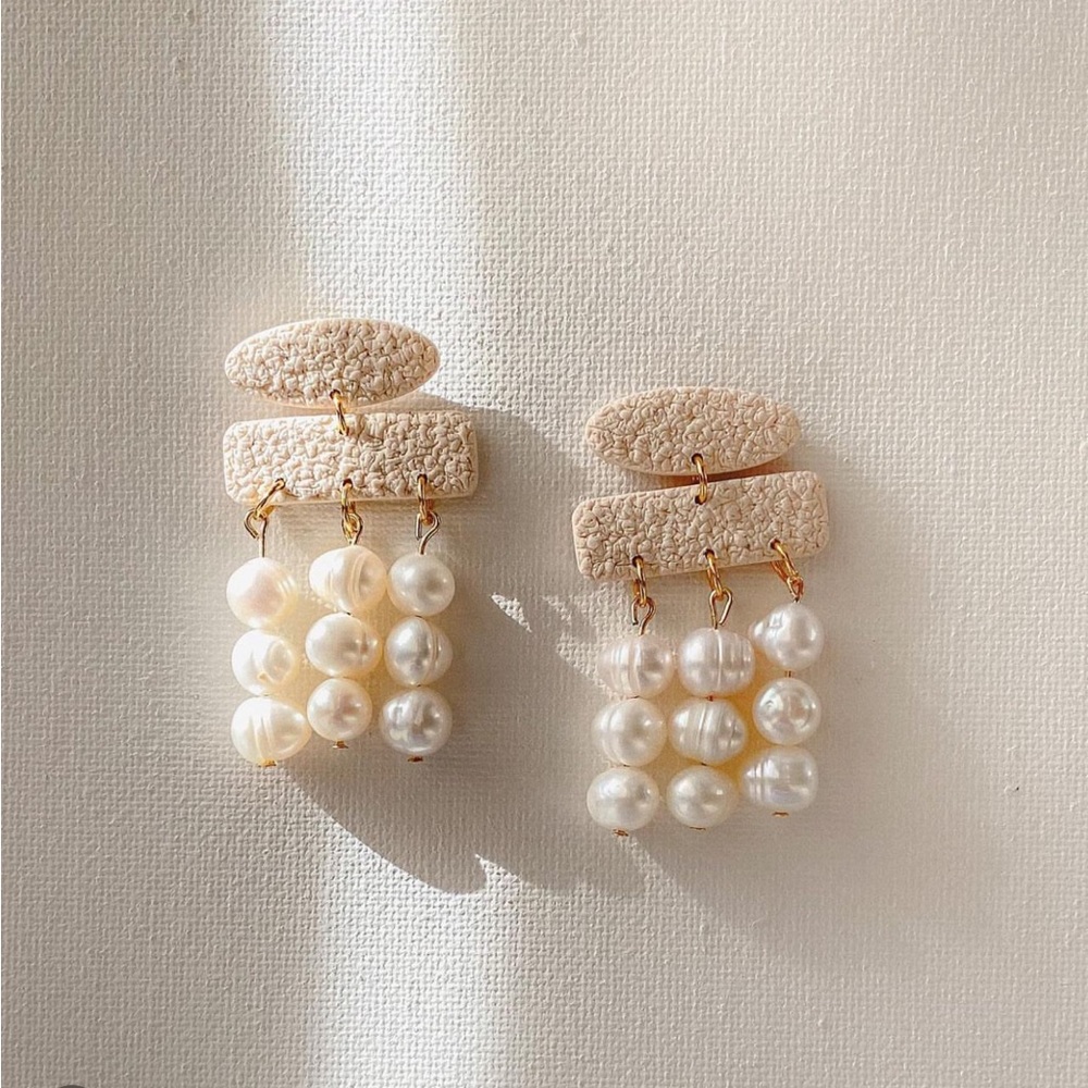 Clay Pearl Earrings
